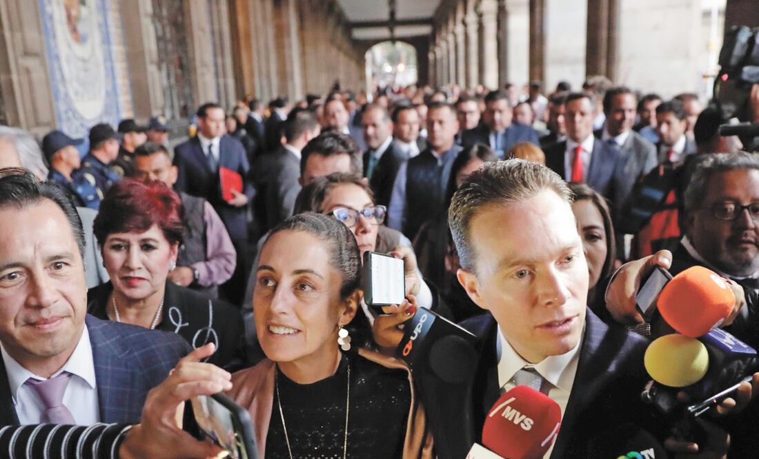Claudia Sheinbaum asistió a la comida previa, en el Antiguo Palacio del Ayuntamiento, de la reunión de la Conferencia Nacional de Gobernadores. (IVÁN STEPHENS.EL UNIVERSAL)