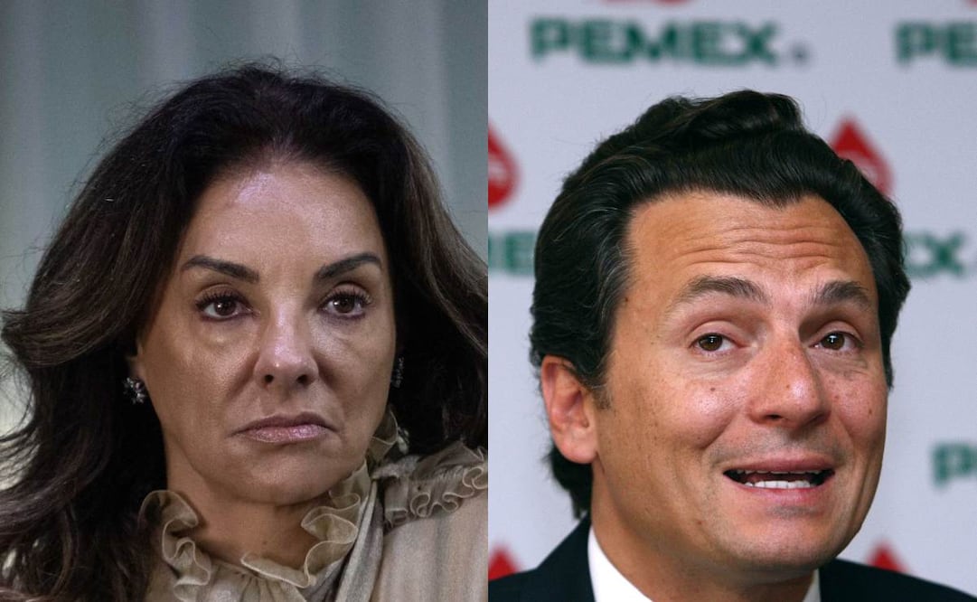 La periodista Lourdes Mendoza y Emilio Lozoya, exdirector de Pemex, en fotografías de archivo. Foto: Cuartoscuro y EFE