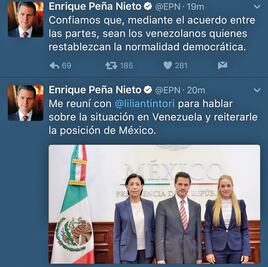 EPN se reúne con Tintori en Los Pinos