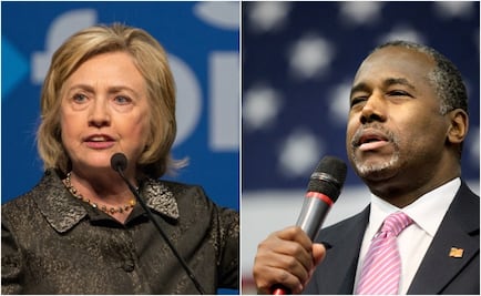 Hillary y Carson, favoritos presidenciales en EU