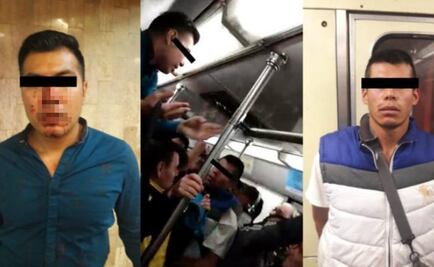 Captan golpiza a pasajero que activó palanca del Metro