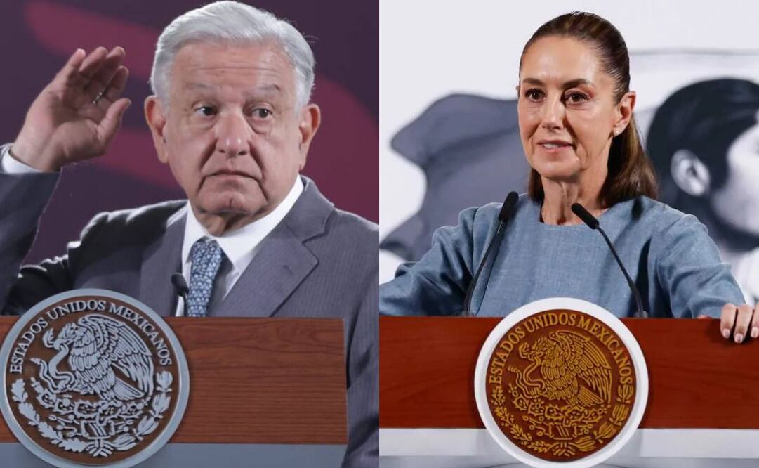 Mañaneras de Andrés Manuel López Obrador y Claudia Sheinbaum Pardo. Fotos: Fernanda Rojas y Diego Simón/ EL UNIVERSAL