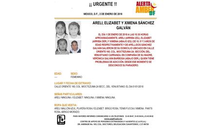 Activan Alerta Amber por tres hermanas desaparecidas en V. Carranza