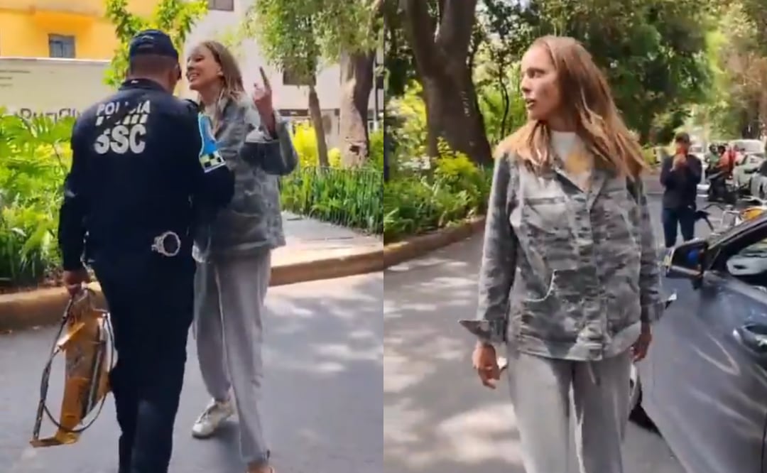 Una mujer agredió verbalmente a un policía en la colonia Condesa de la CDMX (05/07/2025). Foto: Captura de video