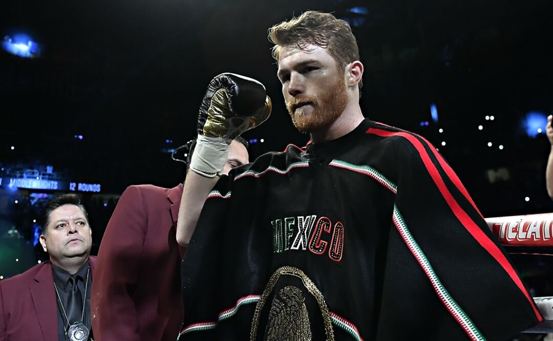 Saul Alvarez durante la función de boxeo ante Gennady Golovkin. FOTO/IMAGO7