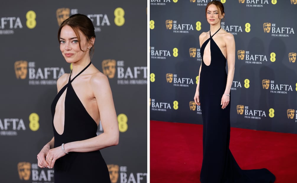 Emma Stone optó por llevar un vestido Louis Vuitton. Foto: EFE