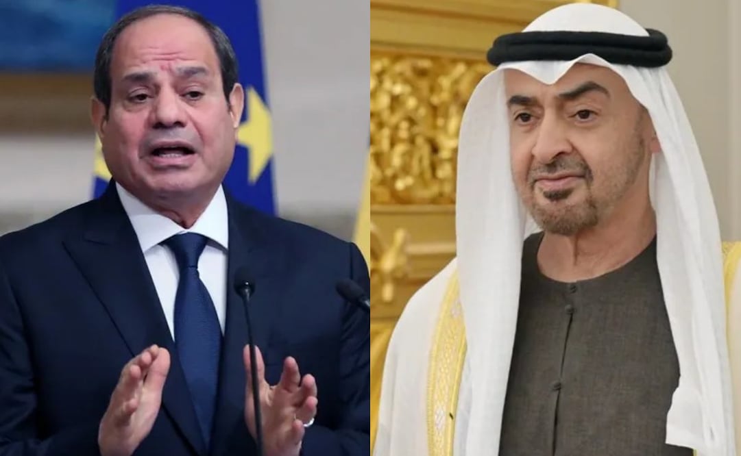 El presidente egipcio, Abdul Fattah Al-Sisi, y el presidente de los Emiratos Árabes Unidos, el jeque Mohamed bin Zayed Al Nahyan. Foto: EFE