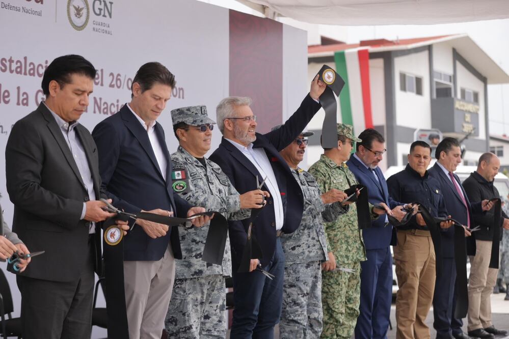 El gobernador de Michoacán, Alfredo Ramírez Bedolla puso en servicio el cuartel de la Guardia Nacional. Foto: Especial