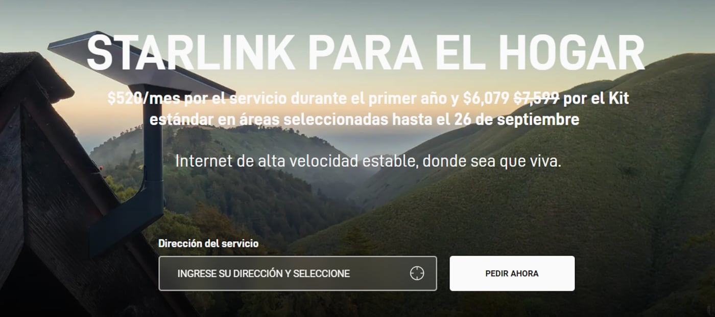 Starlink ofrece promociones en países de América como México. Foto: Captura de pantalla
