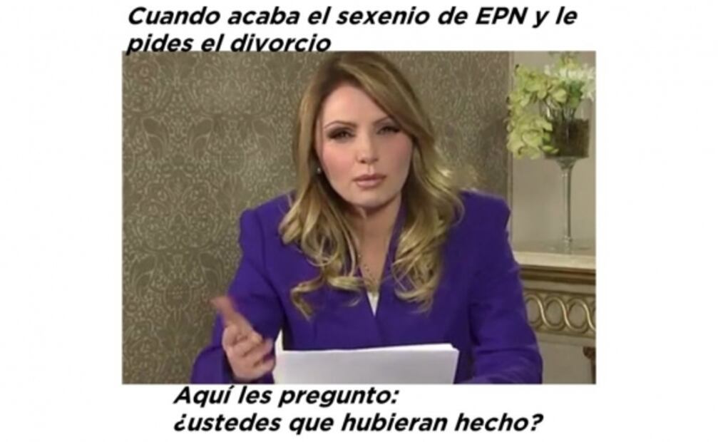 Memes toman con humor divorcio de Angélica Rivera y Peña Nieto