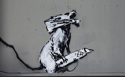 Acusan a hombre de robar un Banksy del Centro Pompidou