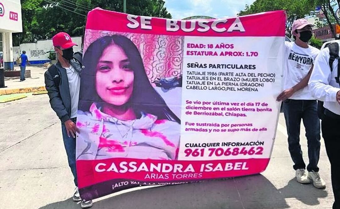 Desde la desaparición de Cassandra, sus familiares han realizado jornadas de protesta y búsquedas de campo en sitios cercanos a Berriozábal. Foto: Especial