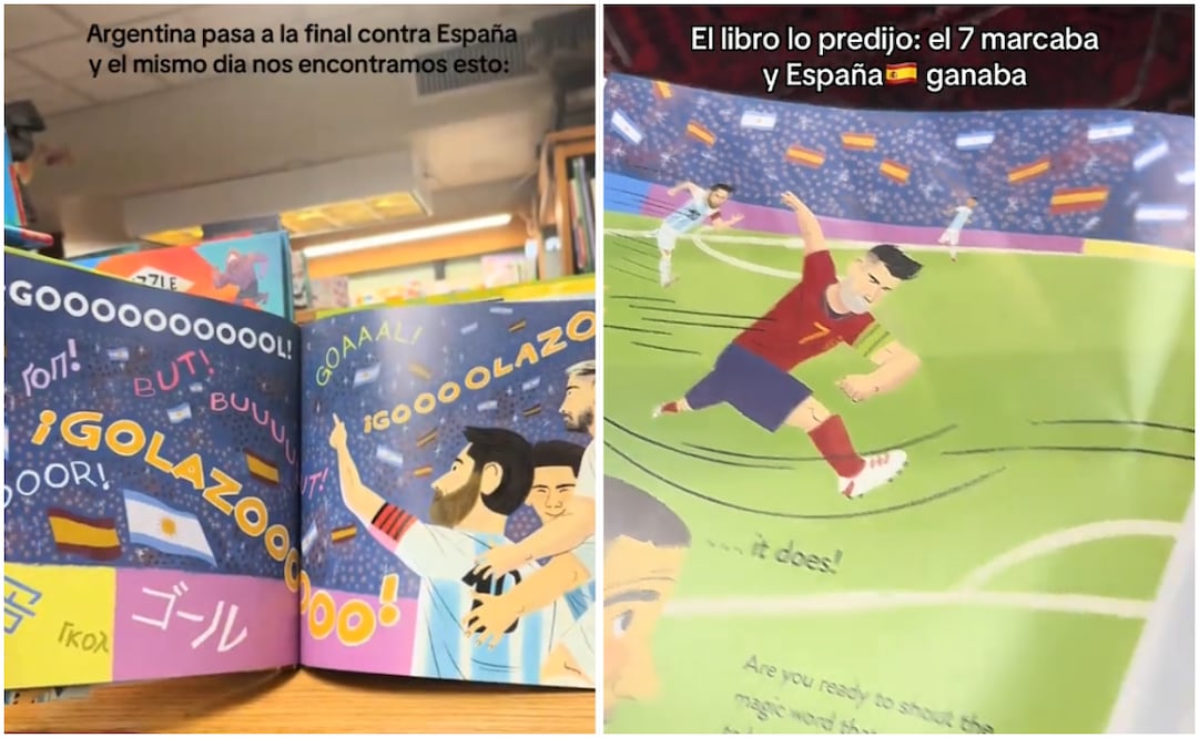 ¿Casualidad o predicción?; libro infantil predice final del Mundial 2026 entre España y Argentina, genera polémica en redes. Foto: Captura de pantalla TikTok