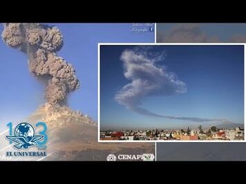 Popocatépetl deja columna de ceniza de 2.5 kilómetros