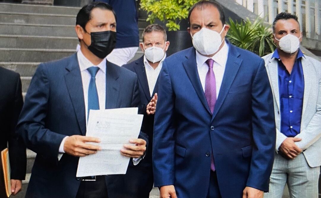 Blanco acudió a la Fiscalía Especializada en Materia de Delincuencia Organizada a pedir que investigue las acusaciones en su contra. Foto: Berenice Fregoso / EL UNIVERSAL 