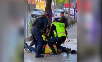Captan riña entre policía de Tránsito y civil cerca del Metro San Antonio Abad; SSC abre investigación interna