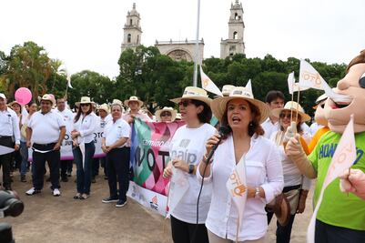 Con una caminata llaman a los yucatecos a votar