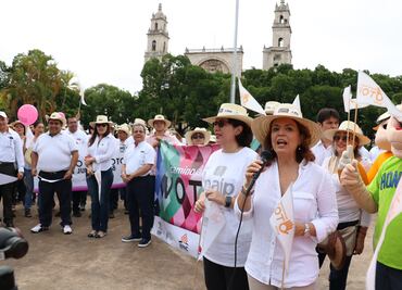 Con una caminata llaman a los yucatecos a votar