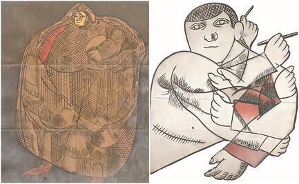 Fragmento de "Mural efímero", de José Luis Cuevas, en venta