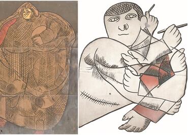 Fragmento de "Mural efímero", de José Luis Cuevas, en venta