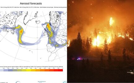 El humo de los incendios en Canadá llega hasta el cielo de Baleares, España