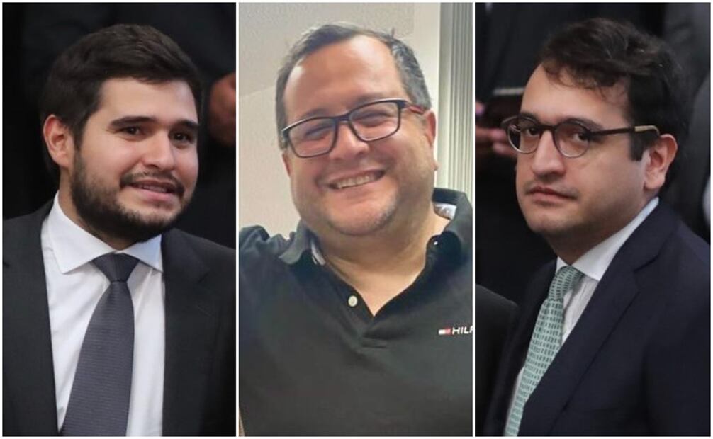 José Ramón, Gonzalo Alfonso y Andrés Manuel López Beltrán, los hijos de AMLO. Foto: Especial