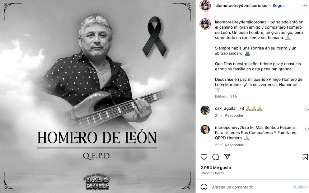 Homero de León, fundador de los Invasores de Nuevo León, falleció dejando una huella en la historia de la música norteña. Foto: Captura de pantalla