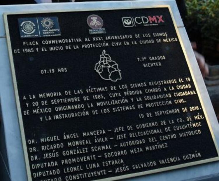 El memorial olvidado del sismo del 85