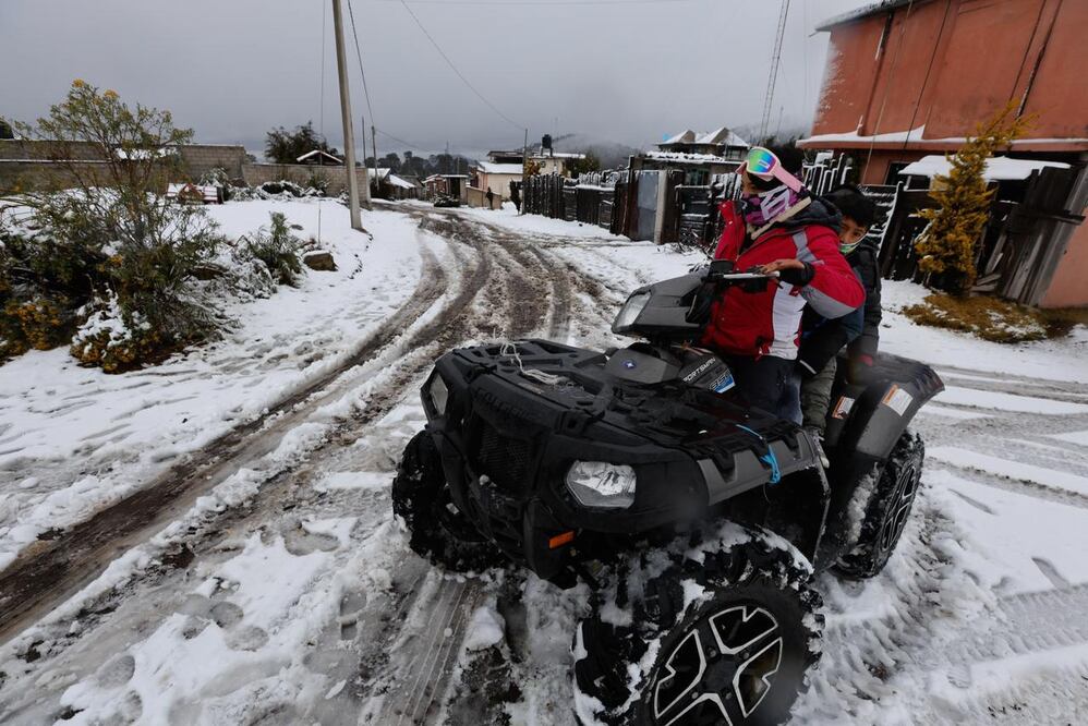 La mañana del 17 de febrero las zonas altas de México se recubrieron de nieve y aguanieve. Foto: Jorge Alvarado/ EL UNIVERSAL