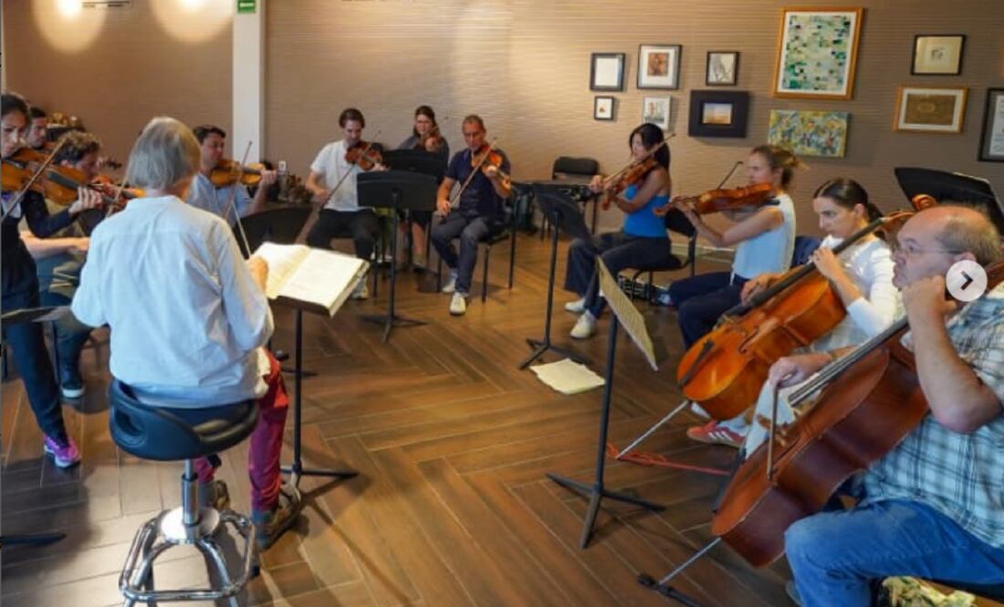 Orquesta Alemana de Cámara de Berlín en su ensayo para la participación en el Festival de Música de Morelia. Foto: Instagram Festival de Música de Morelia