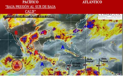 Baja presión afectará varios estados del país