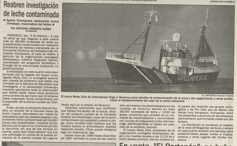 La vez que México tomó leche radiactiva. Foto ilustrativa: Archivo El Universal