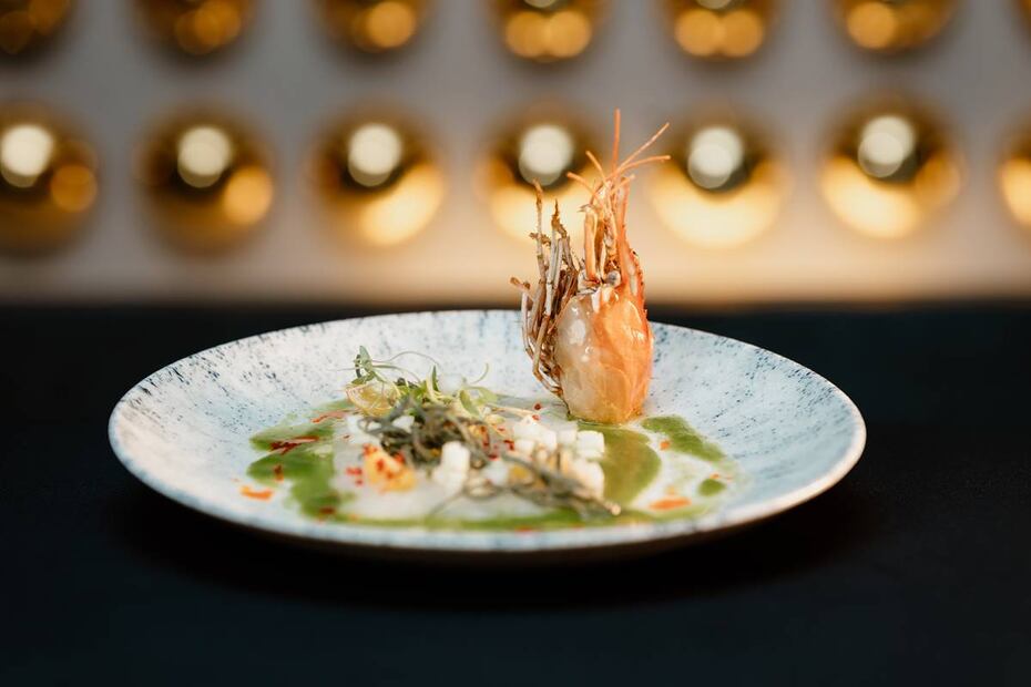 Tiradito de langostinos del chef Rurik Salazar / Foto: Cortesía de Paradisus by Meliá