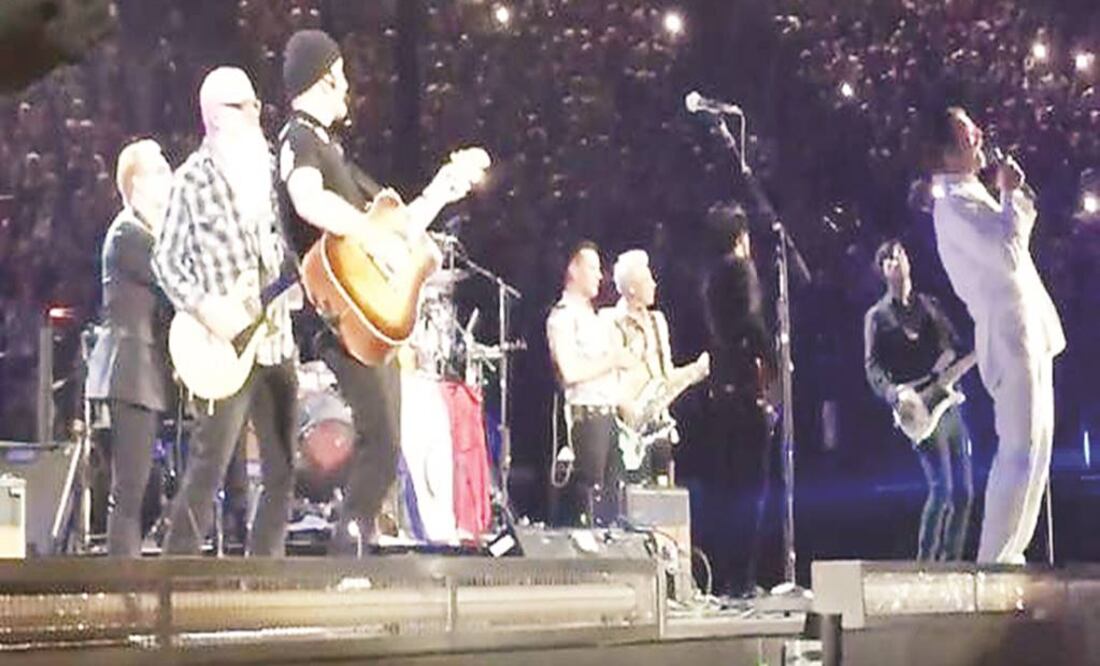 Unidos. Bono presentó en su concierto a los músicos, a quienes “les arrebataron el escenario” hace tres semanas (Especial)
