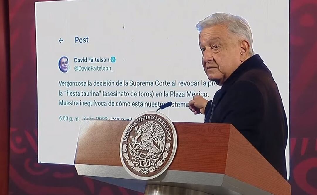 “Si hay un lugar donde hay conciencia del respeto que debe haber a los animales” es en Palacio Nacional, dijo el Presidente. Foto: captura