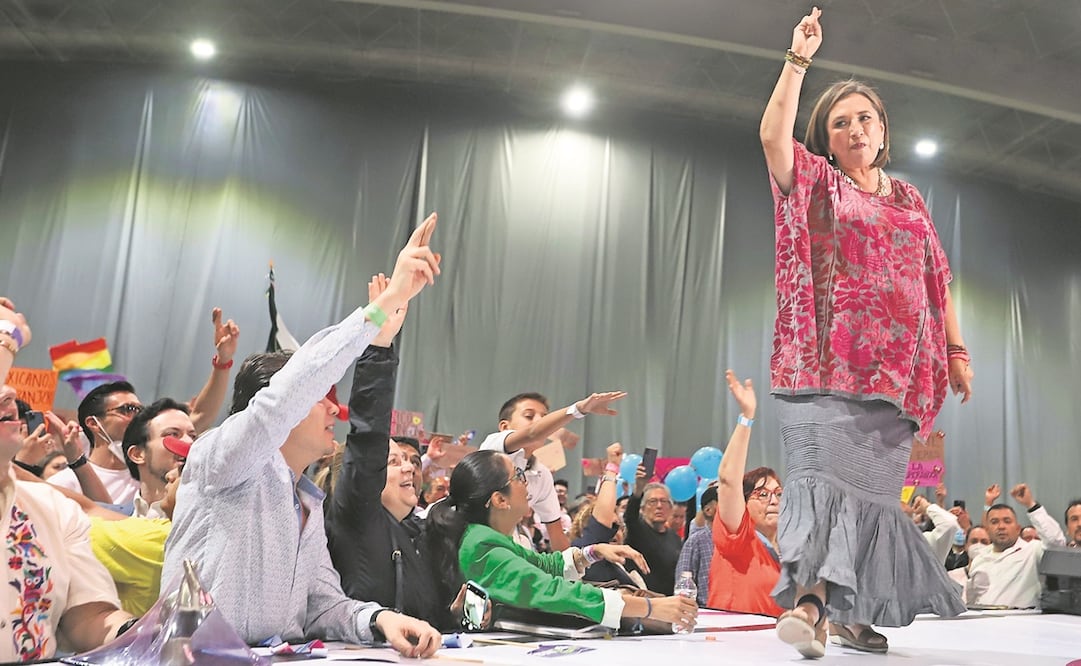 “Vamos a cambiar este país con capacidad, inteligencia, amor y muchos ovarios”, dijo Xóchitl Gálvez Ruiz, aspirante presidencial de la oposición. Foto: Berenice Fregoso / EL UNIVERSAL