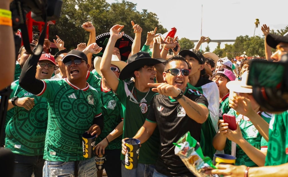 El Fan Fest instalado en el Parque Fundidora en Monterrey, alcanzó este jueves su capacidad máxima por el partido entre México y Corea del Sur. Foto: Especial