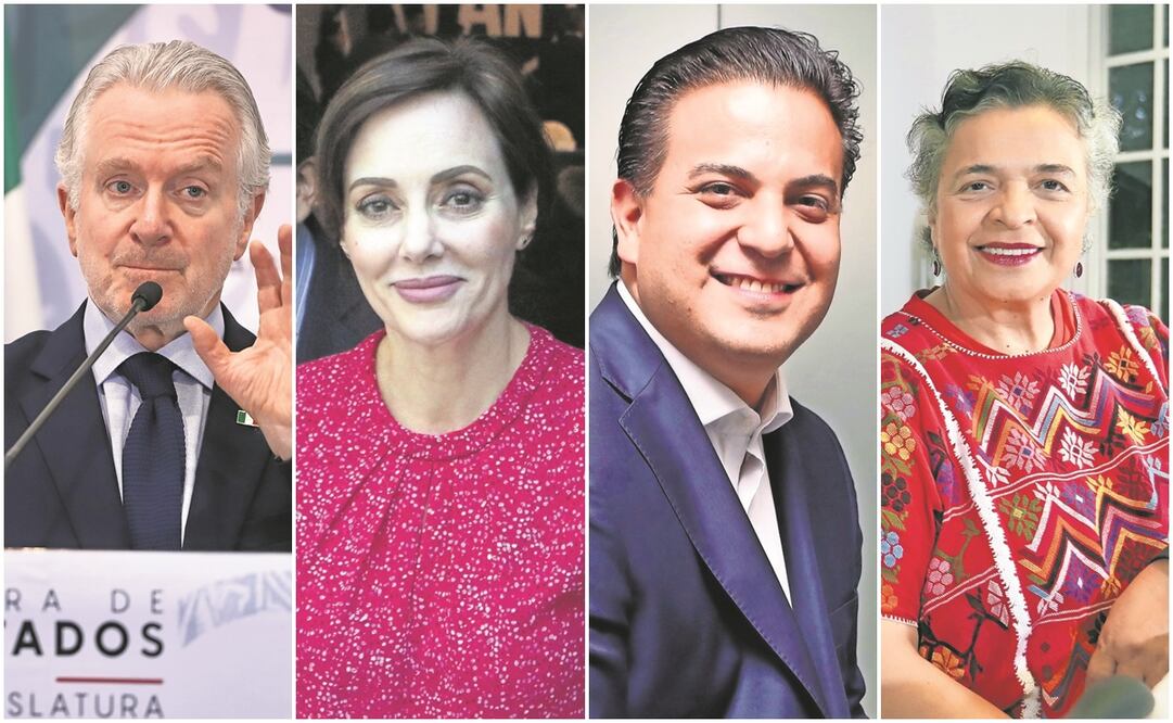 De izquierda a derecha: Santiago Creel. Lilly Téllez, Damián Zepeda, Beatriz Paredes. Fotos: Archivo / EL UNIVERSAL