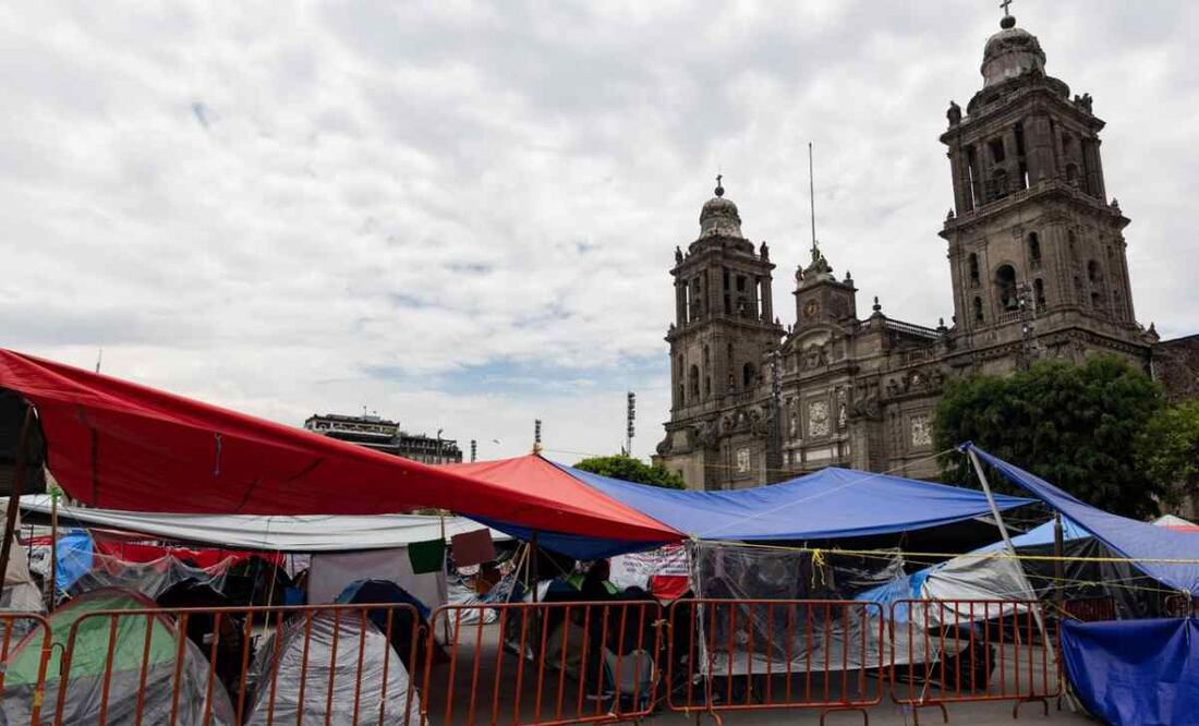 Plantón de la CNTE en el zócalo de la CDMX / Foto: Rafael García. EL UNIVERSAL