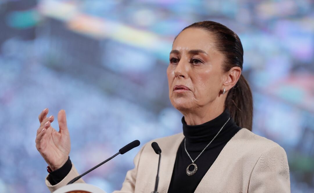 La presidenta Claudia Sheinbaum en su conferencia matutina del 11 de marzo de 2025. Foto: EFE