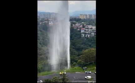 Captan mega fuga de agua en Cuajimalpa