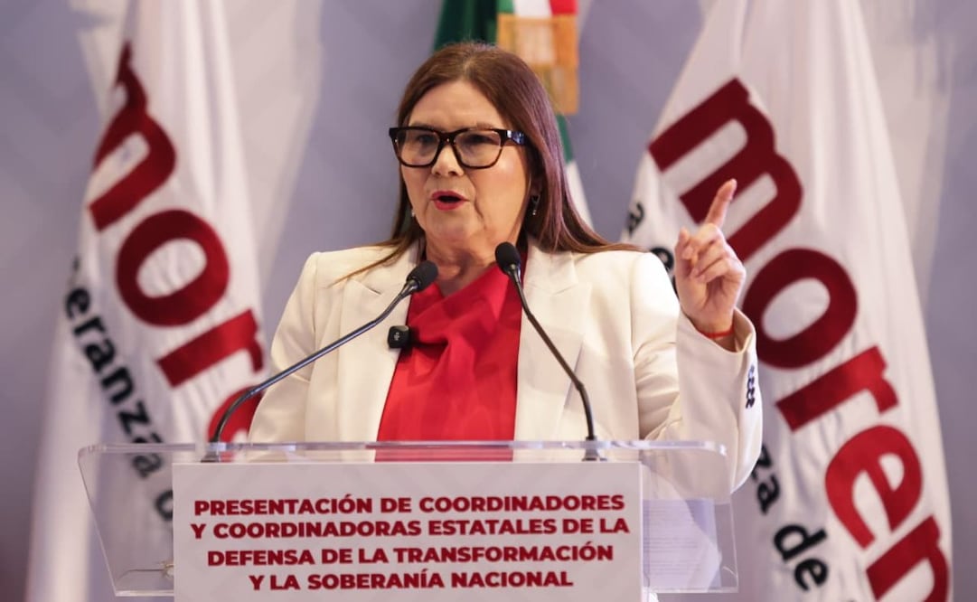 La coordinadora estatal en defensa de la transformación y la soberanía nacional en Sinaloa, Imelda Castro. Foto: Carlos Mejía / EL UNIVERSAL