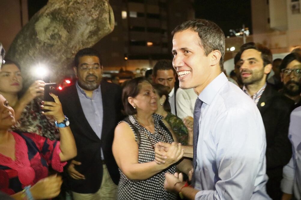 Líder opositor. Juan Guaidó, proclamado presidente interino, el pasado martes, en Caracas. Foto: MANAURE QUINTERO. REUTERS
