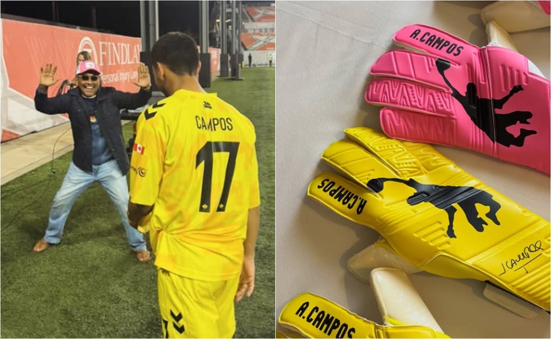 FOTO: ESPECIAL - El tributo que Antonio Campos lleva en sus manos para recordar a Jorge Campos