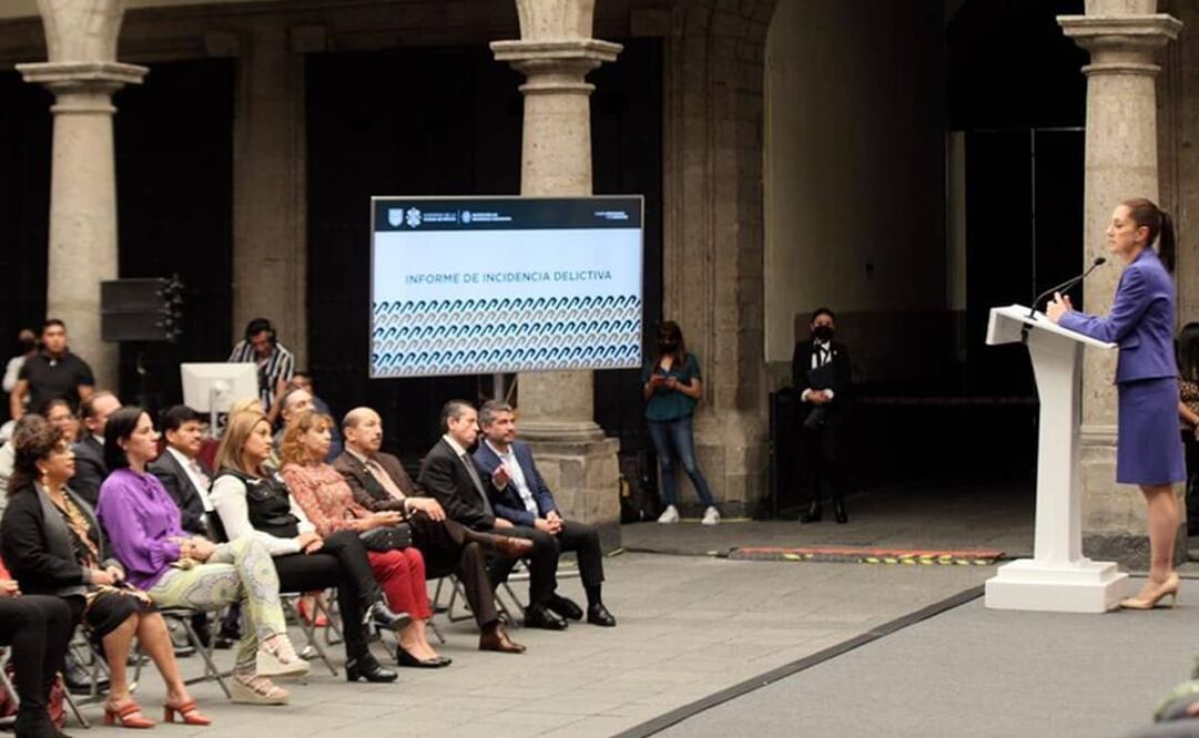 Autoridades capitalinas presentaron el informe mensual de la incidencia delictiva Foto: Especial 