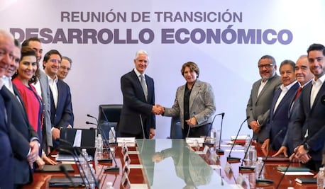 Del Mazo y Delfina llevan a cabo última mesa de transición; hablan sobre desarrollo económico