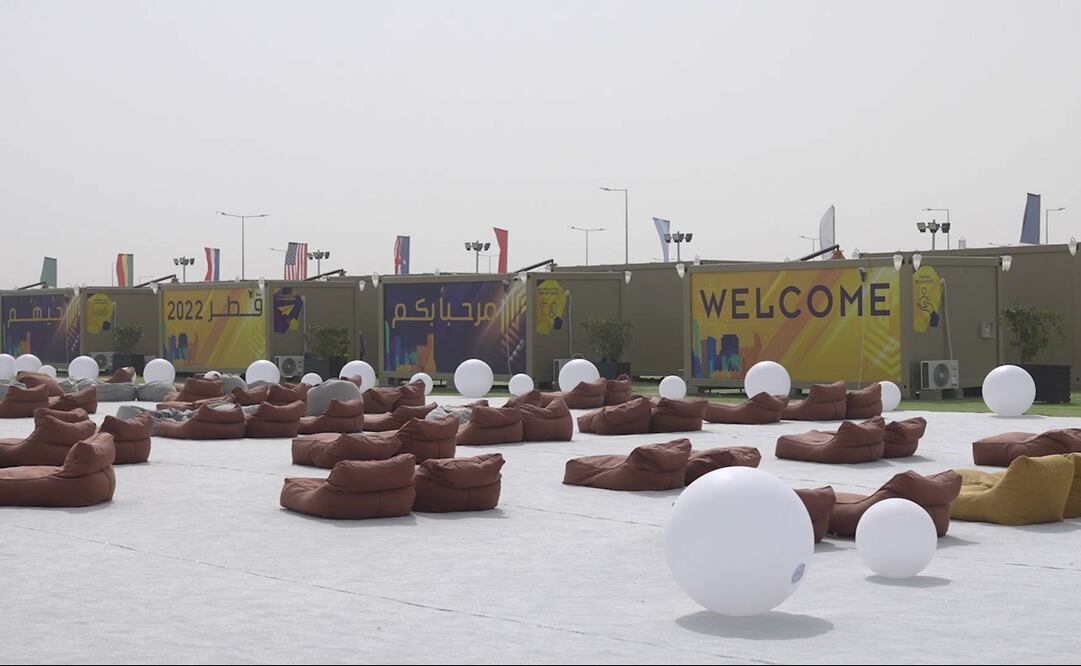 Las casas rodantes que se instalaron para los turistas en Qatar - FOTO: AP