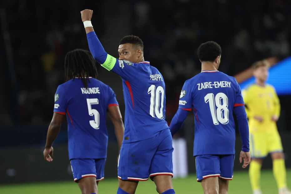 Francia, durante el partido ante Ucrania en los clasificatorias para el Mundial de 2026 - Foto: EFE