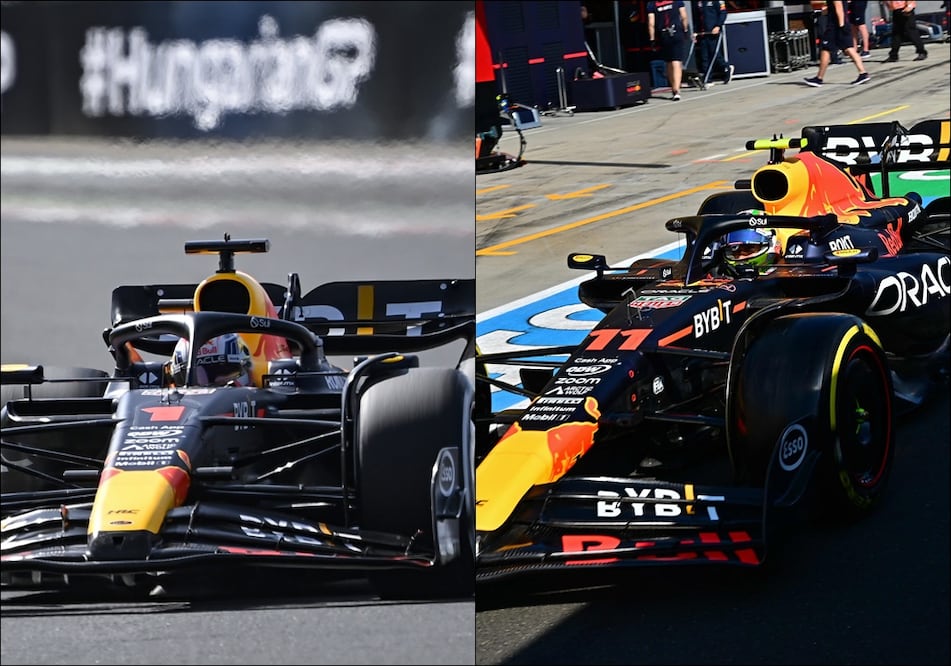 Max Verstappen y Checo Pérez en Hungría - Foto: Especial