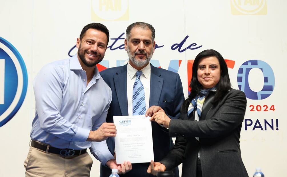 Anuar Azar Figueroa busca reelección como dirigente estatal del PAN en Edomex. Foto: Especial